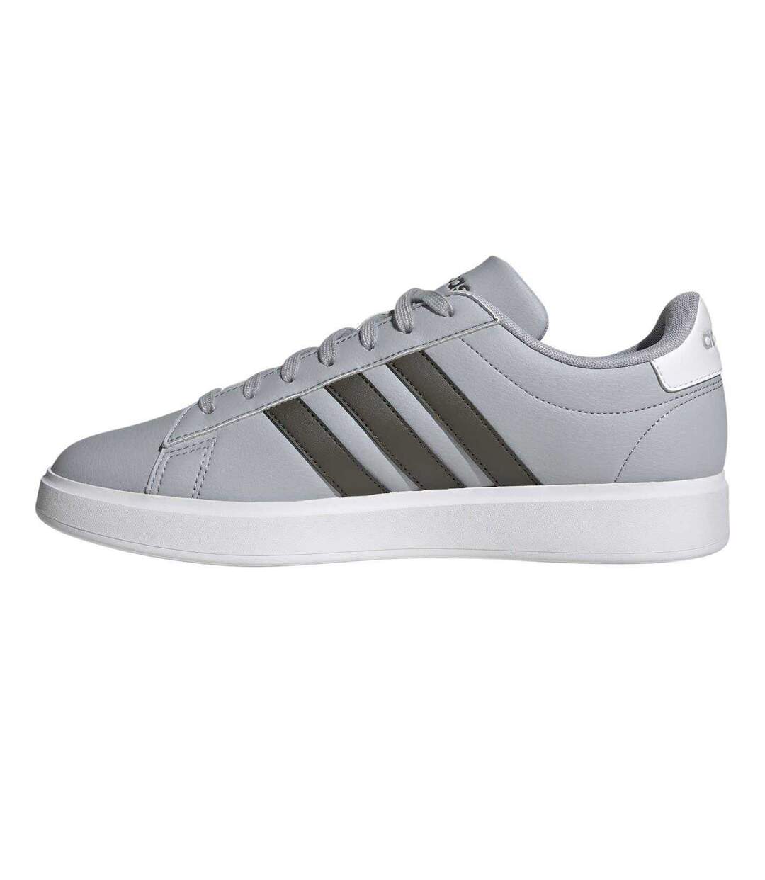 Mens Grand Court 2.0 3 Stripes Trainers Silver Adidas-3
