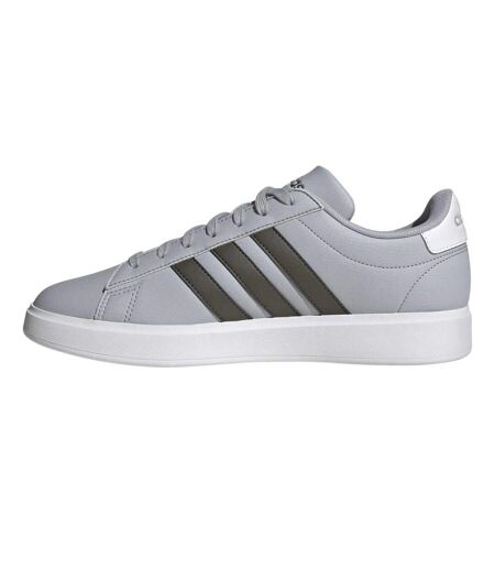 Mens Grand Court 2.0 3 Stripes Trainers Silver Adidas