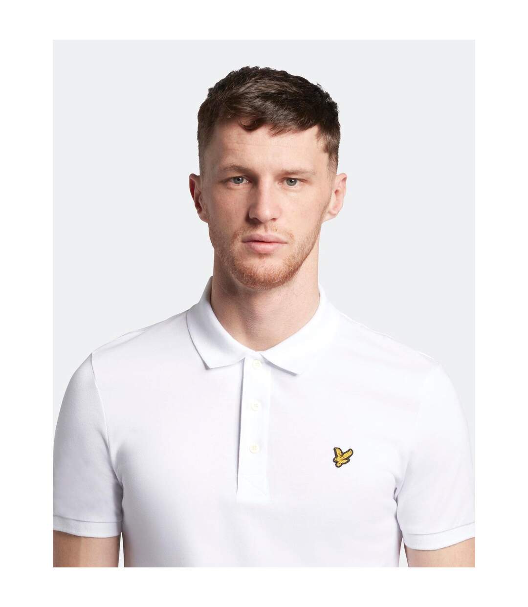 Polo Motif/style Logo Homme Gris-blanc Lyle & Scott-2