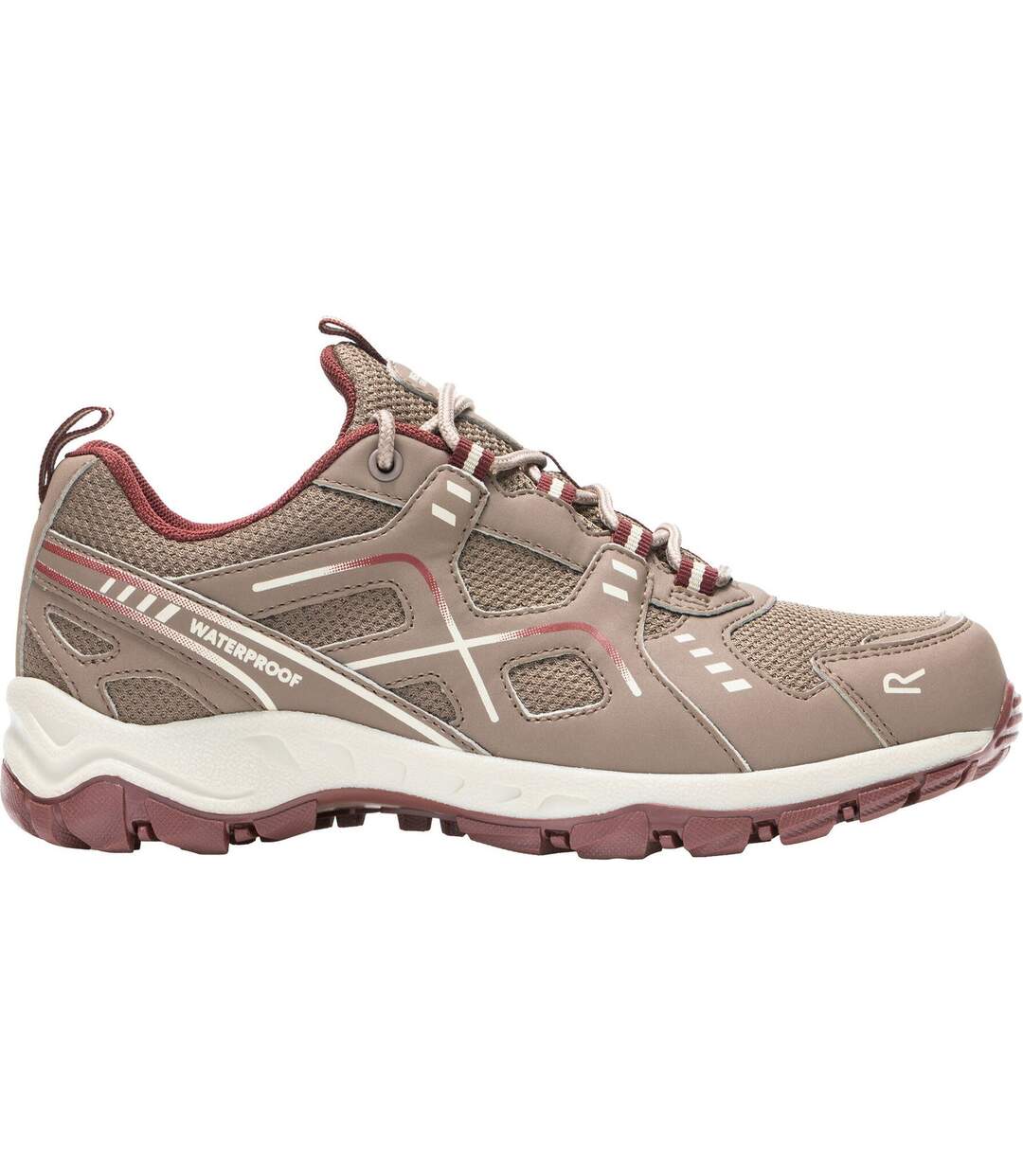 Womens/ladies Vendeavour Walking Shoes Mocha Dark Cherry Regatta-1