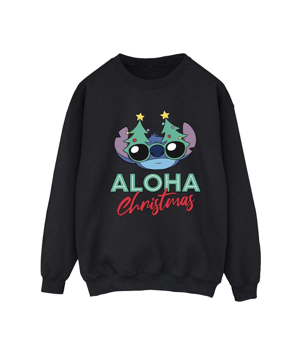 Disney - Sweat LILO AND STITCH CHRISTMAS TREE SHADES - Femme (Noir) - UTBI22642-1