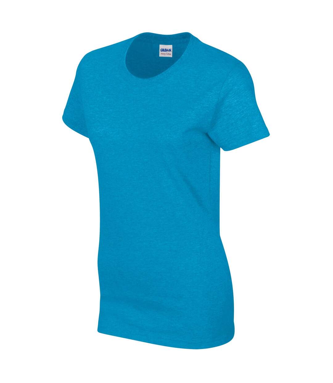 T-shirt femme bleu saphir chiné Gildan