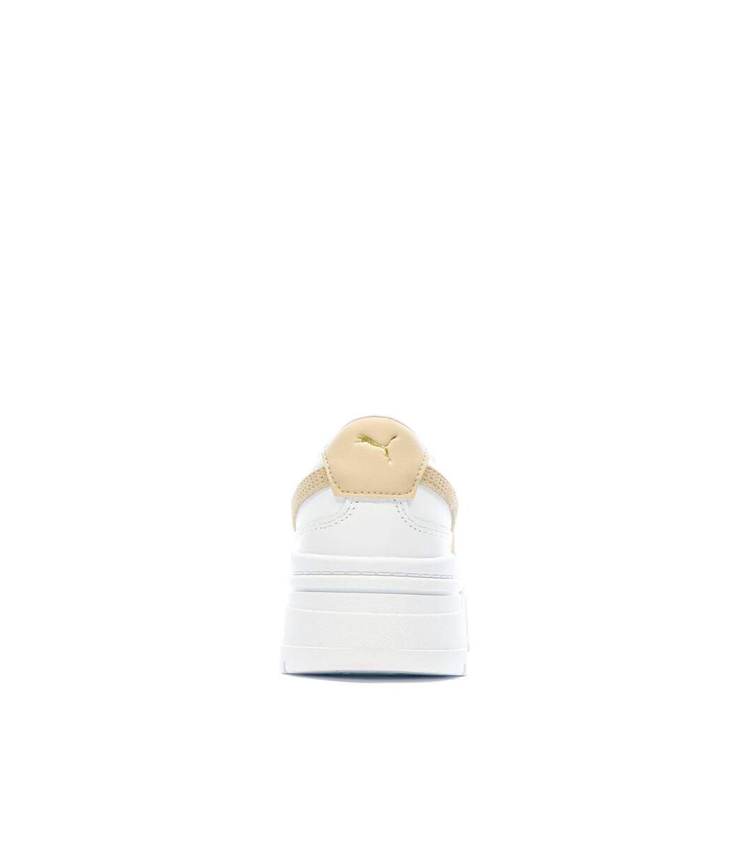 Baskets blanc/beige femme puma mayze stack-3