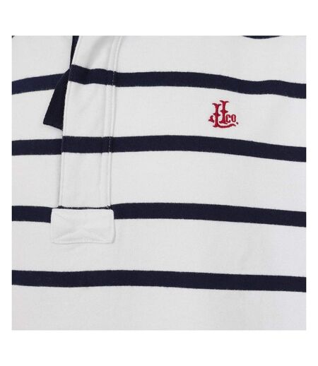 Sweat Motif/style Rayé Homme Blanc Lazy Jacks