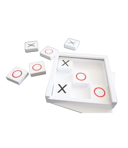 Deluxe noughts & crosses game 2.7cm x 14.4cm x 14.4cm white XD Collection
