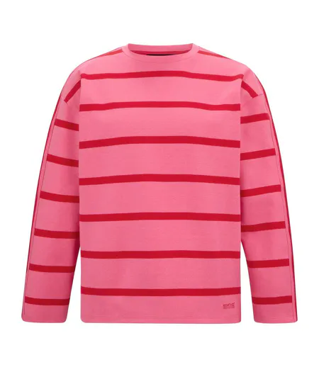 Sweat Motif/style À Rayures Avira Femme Rose Limonade Rouge Regatta