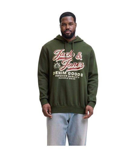Mens Lettering Logo Long-sleeved Hoodie Duffle Bag Jack And Jones