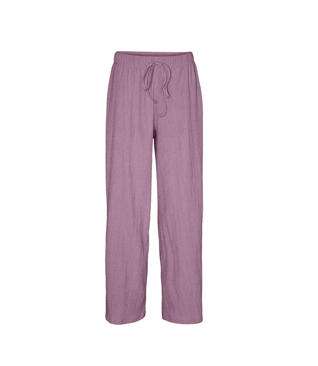 Pantalon fluide mauve femme vero moda luna - l-1