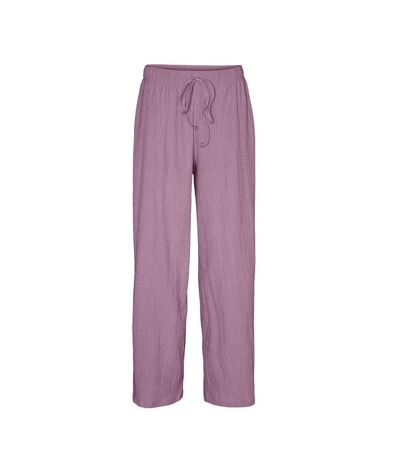 Pantalon fluide mauve femme vero moda luna - l