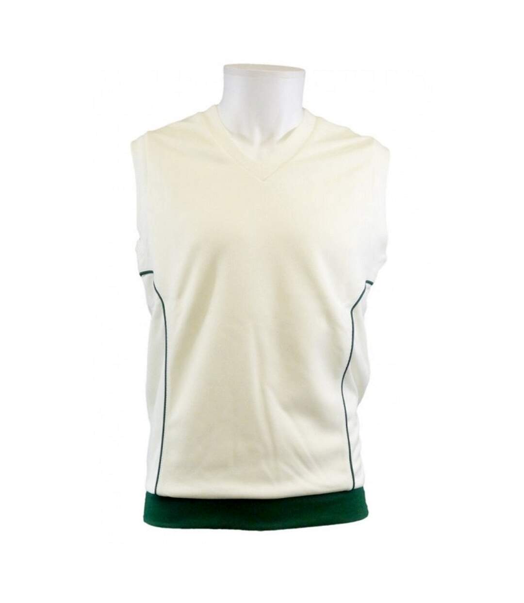 Unisex adult fleece cricket vest white/green Carta Sport