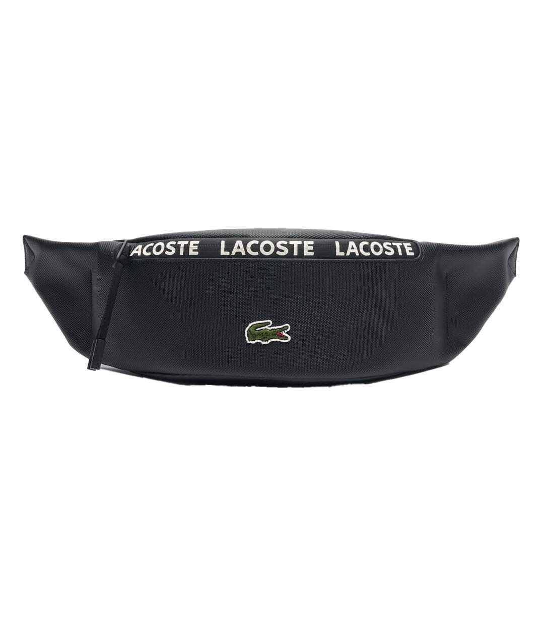 Stripe Canvas Logo Waist Bag One Size Black Lacoste-1
