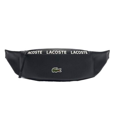 Stripe Canvas Logo Waist Bag One Size Black Lacoste