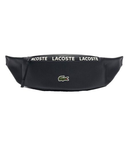 Stripe Canvas Logo Waist Bag One Size Black Lacoste
