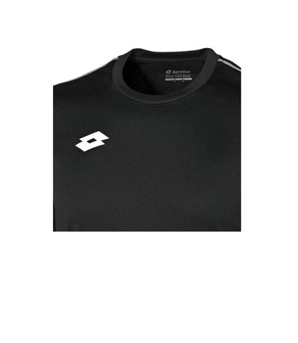 Lotto Junior Unisex Delta Jersey Short Sleeve Shirt (Black/White)