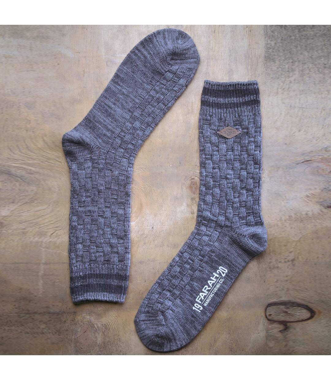 2 Paires Chaussettes Homme Coton Retro Tricoter-4