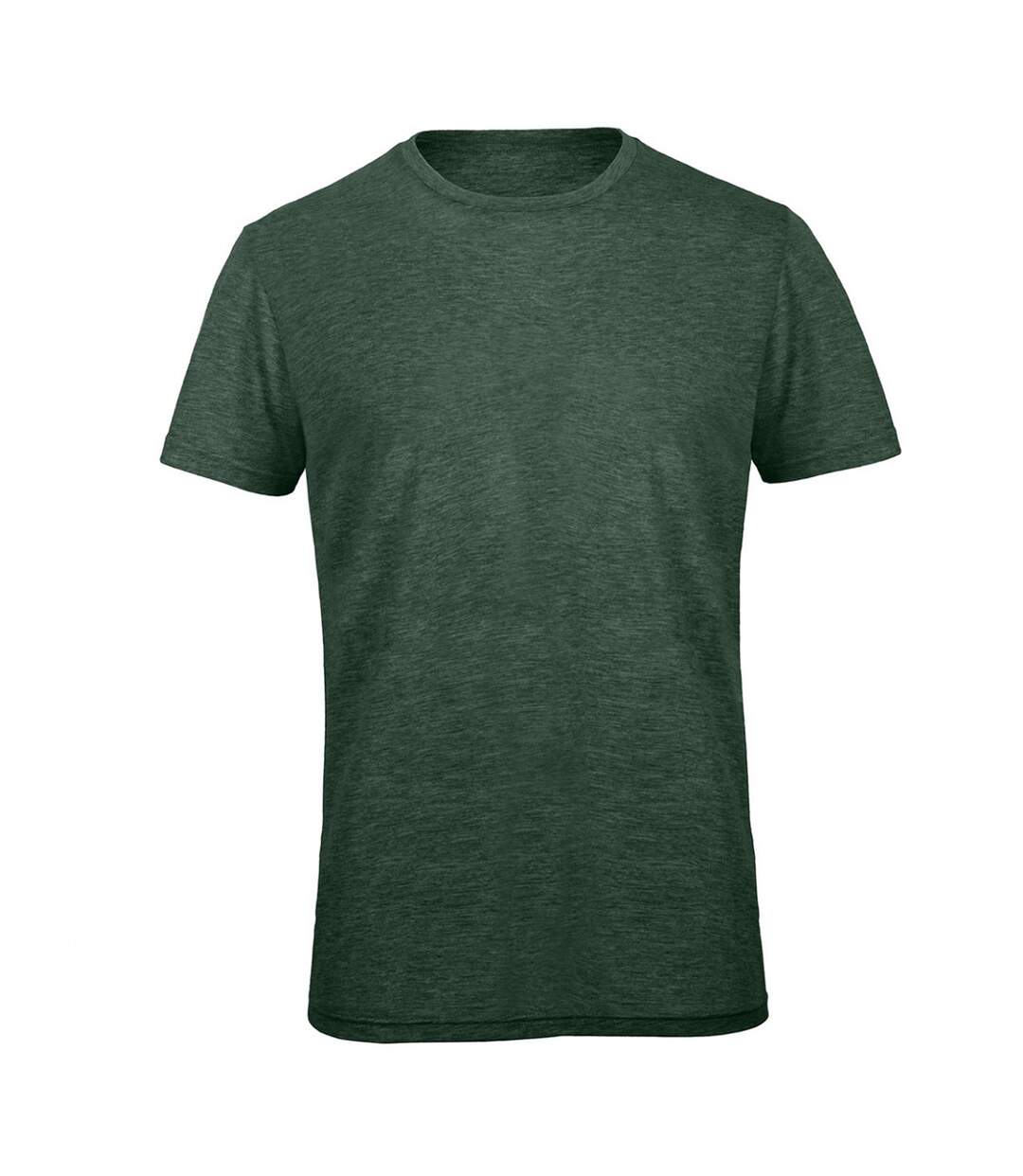 T-shirt homme vert forêt chiné B&C Favourite