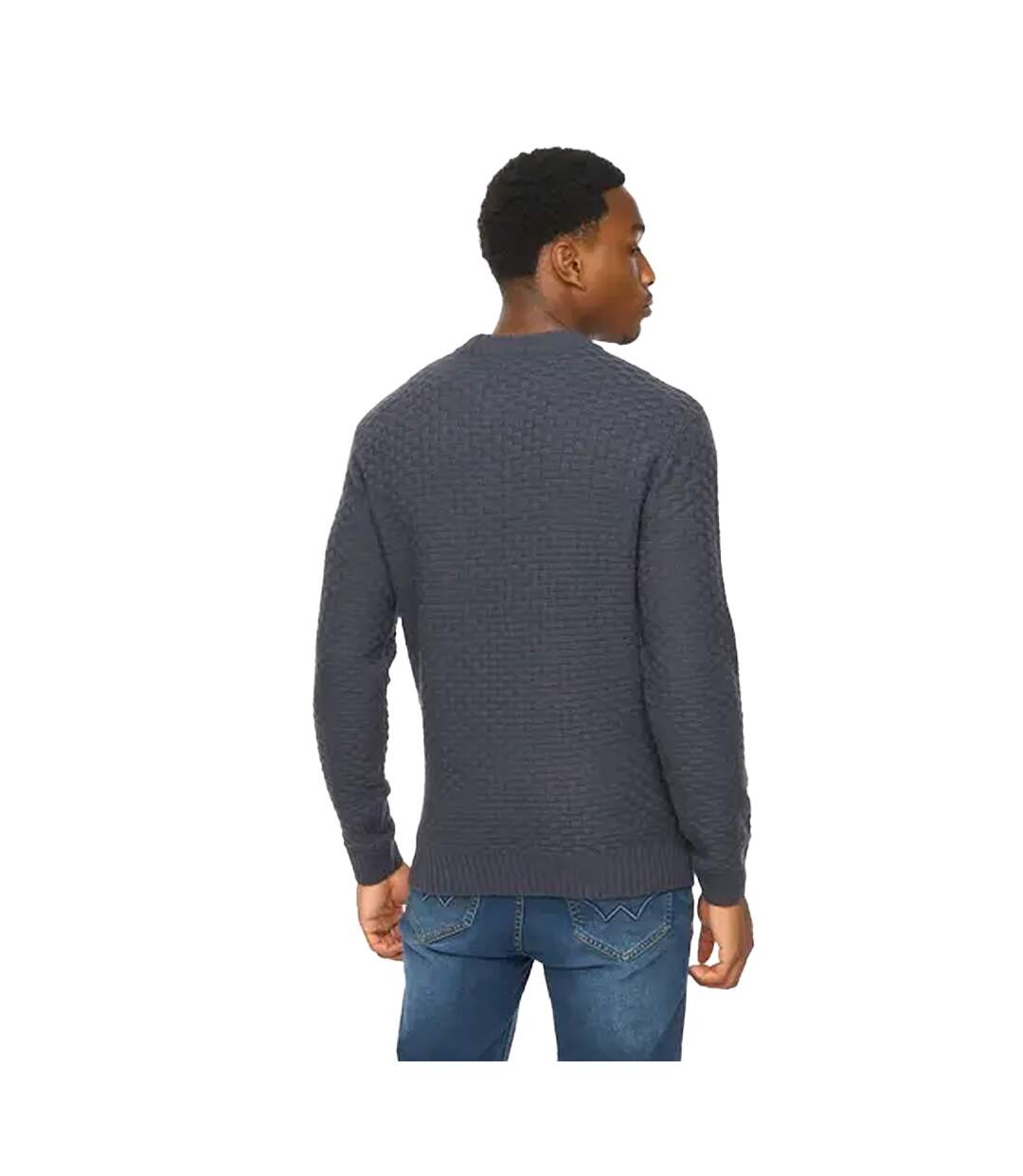 Pull Motif/style Texturé Matera Homme Bleu Marine Duck And Cover-3