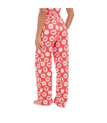Pantalon Motif/style Imprimé Intégral Femme Rouge I Saw It First
