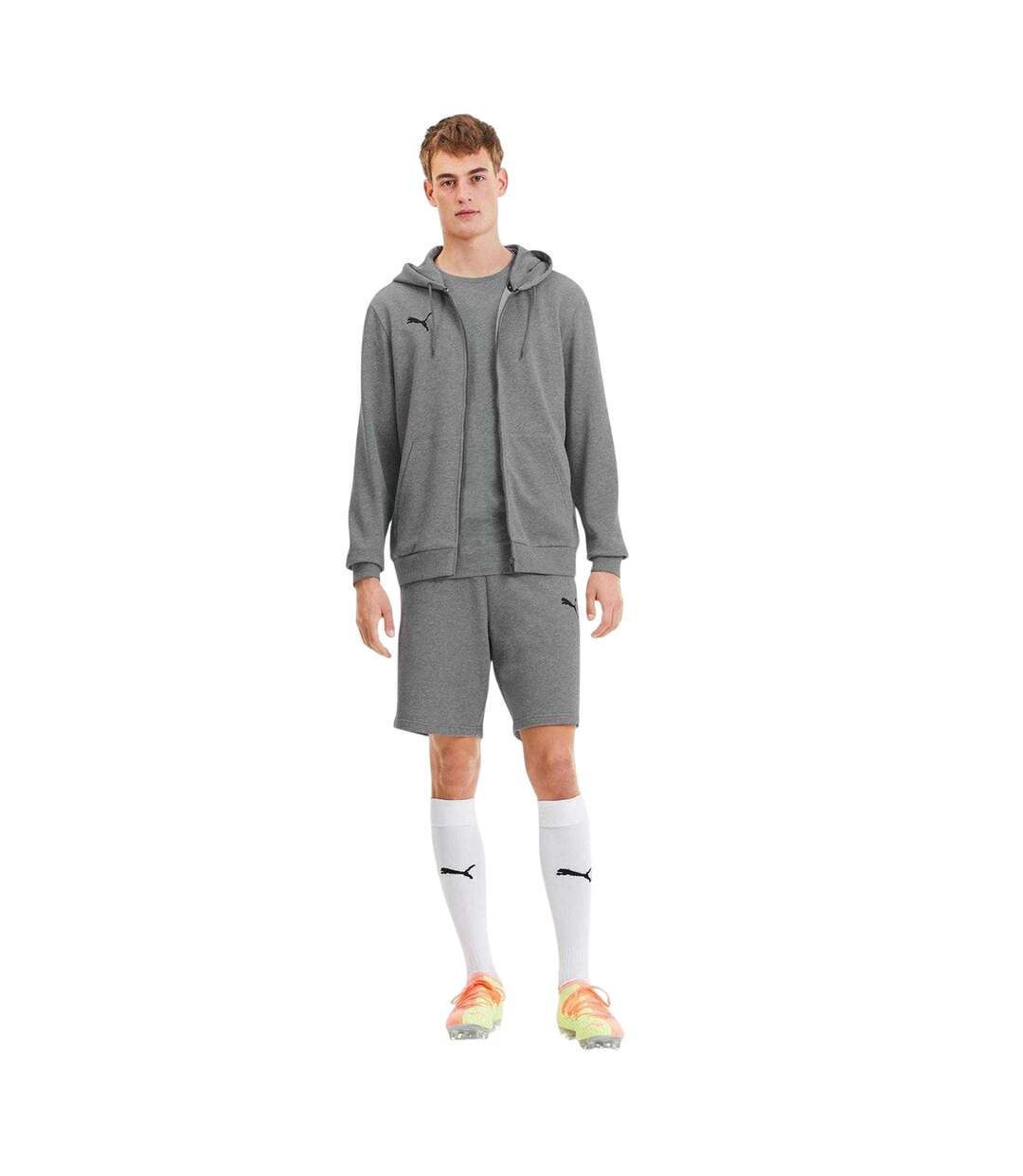 Mens Teamgoal 23 Casuals Hooded Jacket Grey Puma-1