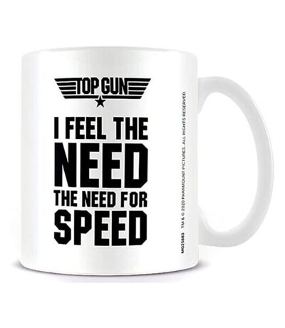 Top Gun - Mug THE NEED FOR SPEED (Blanc / Noir) (Taille unique) - UTBS3135