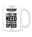 Top Gun - Mug THE NEED FOR SPEED (Blanc / Noir) (Taille unique) - UTBS3135