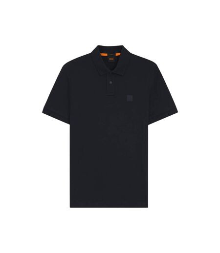 Mens Passenger Box Logo Polo Shirt Dark Blue Boss