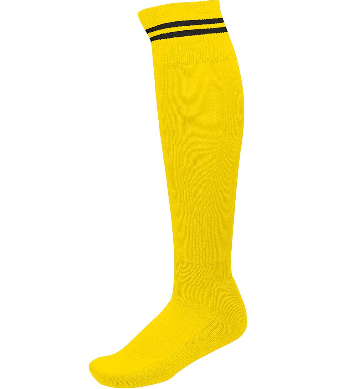 chaussettes sport - PA015 - jaune rayure noir-2