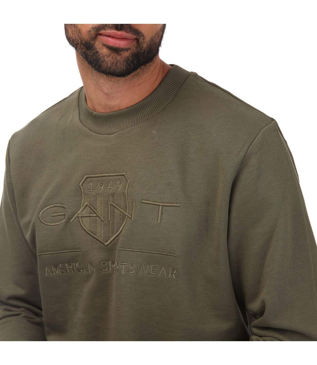 Sweat archive homme vert Gant-3