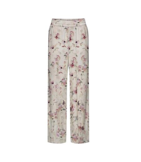 Pantalon imprimé blanc/rose fluide femme jdy pant-cloud dancer