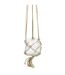Boule en Verre Suspendue Chanvre 12cm Transparent-1