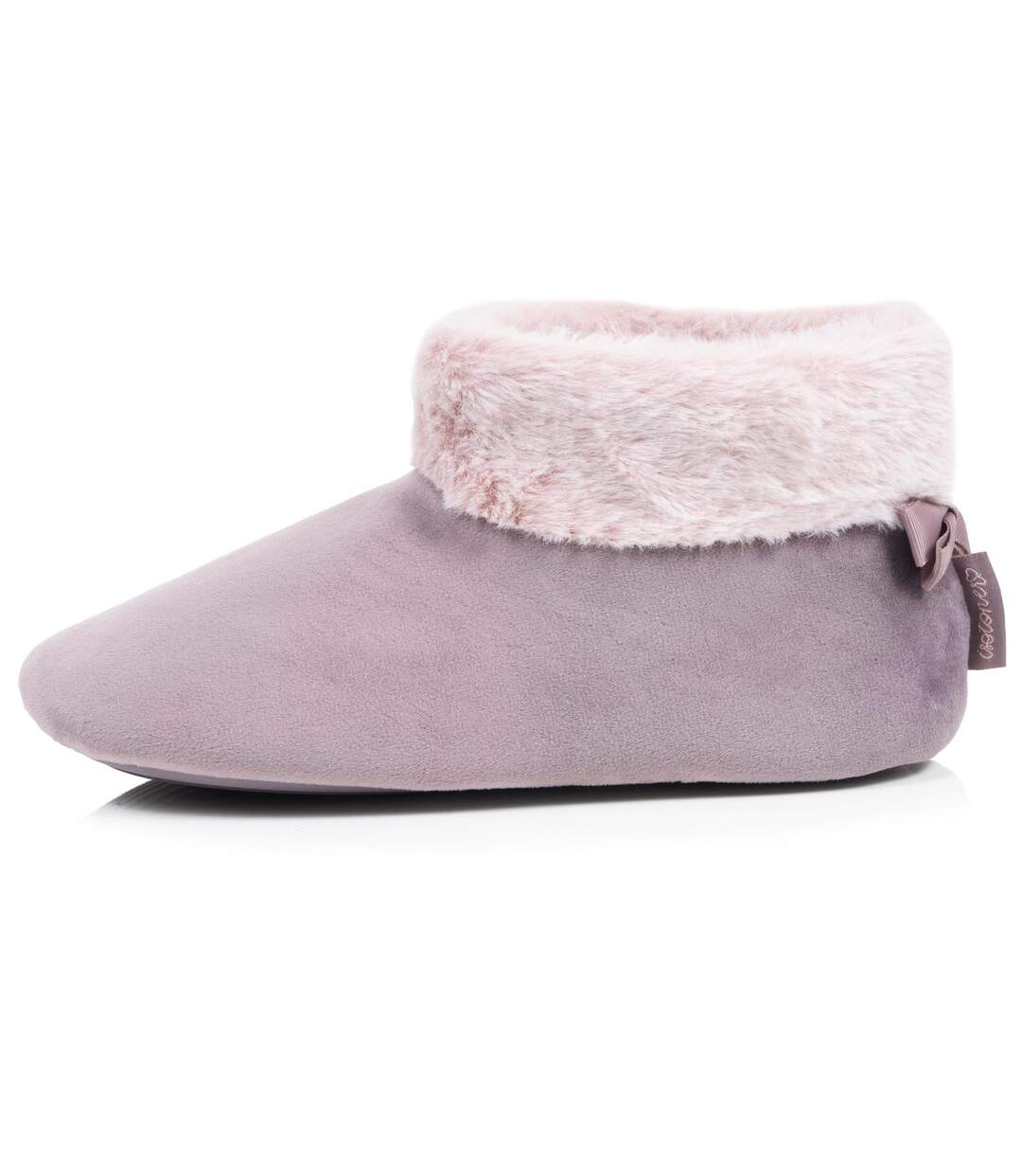 Isotoner Chaussons extra-light Bottillons femme microvelours, semelle gomme ultra souple-3