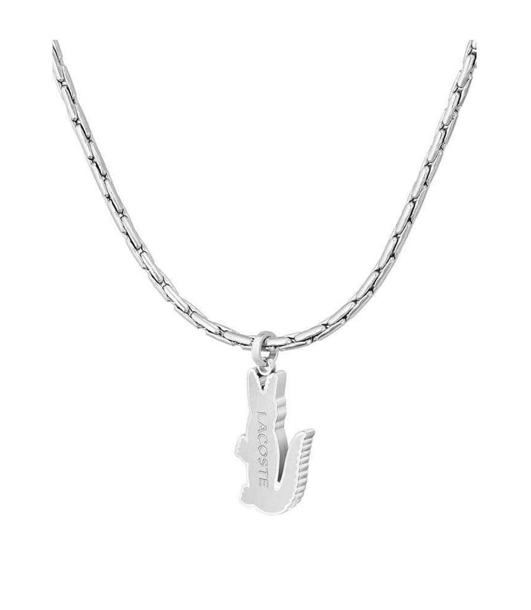 Mens Arthor Stainless Steel Necklace & Pendant One Size Silver Lacoste-2