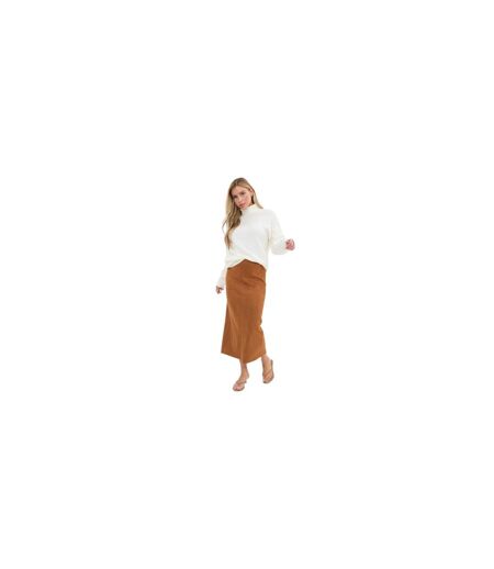 Jupe Mi-longue Femme Marron I Saw It First