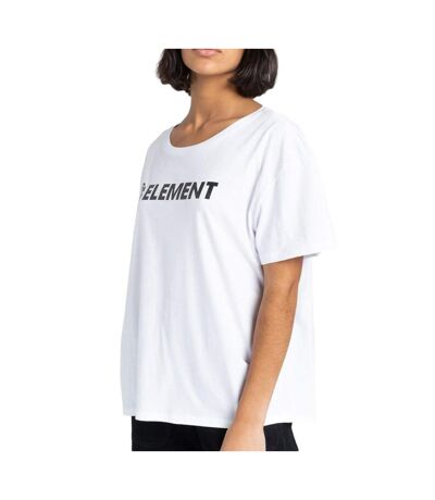 T-shirt Blanc Femme Element Logo Ss W - L