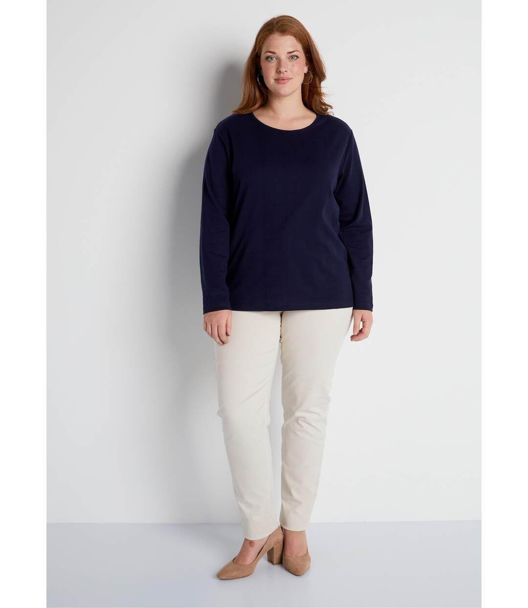 T-shirt marinière court coton manches longues-3