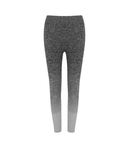 Womens/ladies fade seamless leggings dark grey/light grey marl Tombo