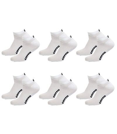 Chaussettes Femme LOTTO Socquettes Tiges courtes Sport Pack de 6 Paires Sneaker LOTTO Blanches