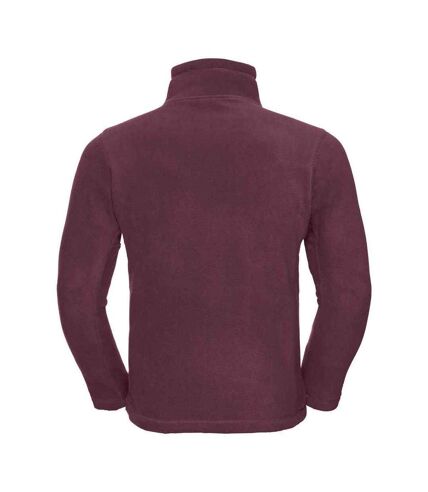Russell Mens Zip Neck Outdoor Fleece Top (Burgundy) - UTPC5938
