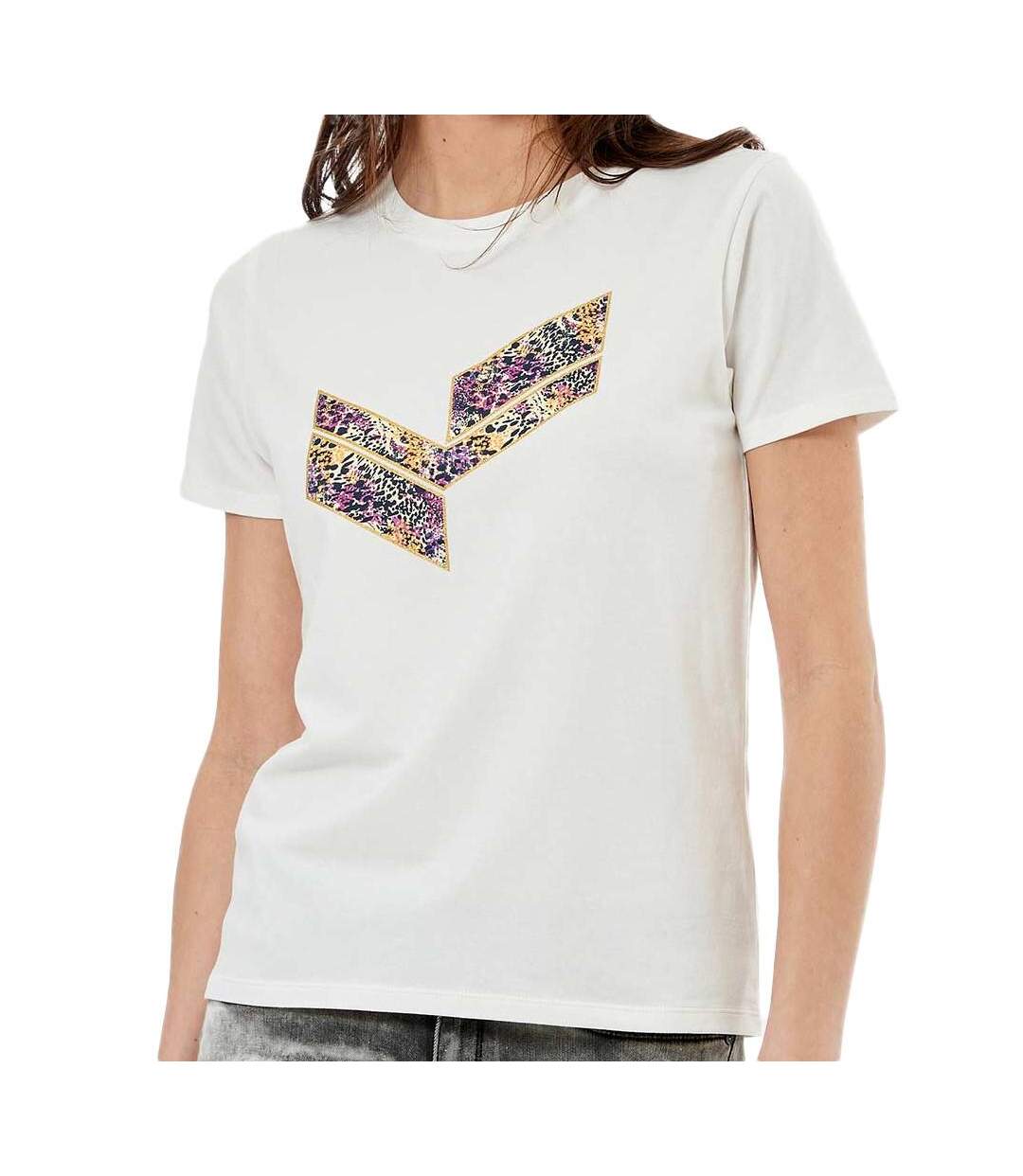 T-shirt Blanc Femme Kaporal Love - S-1