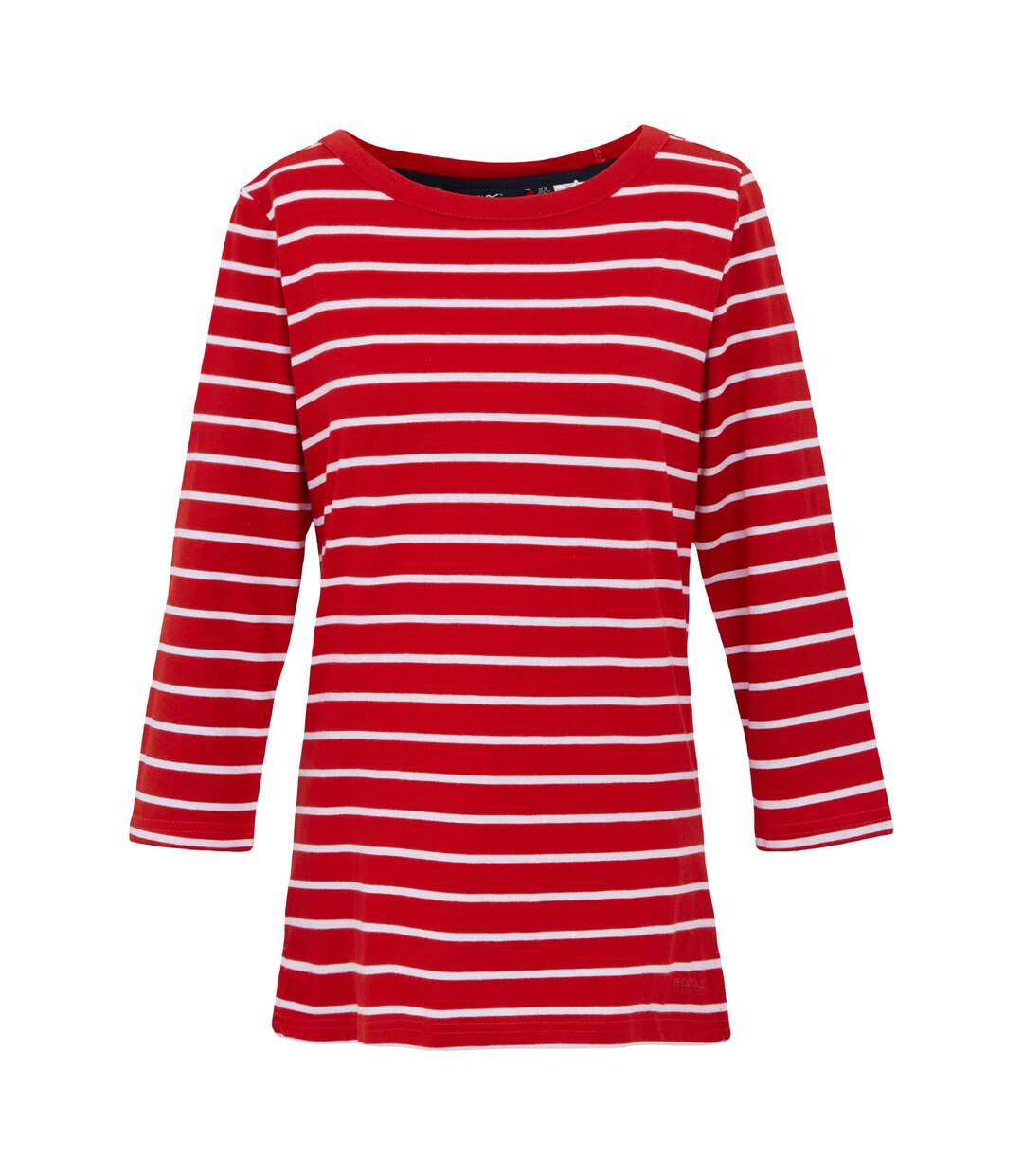 Womens/ladies baylette ii striped t-shirt high risk red/white Regatta-1