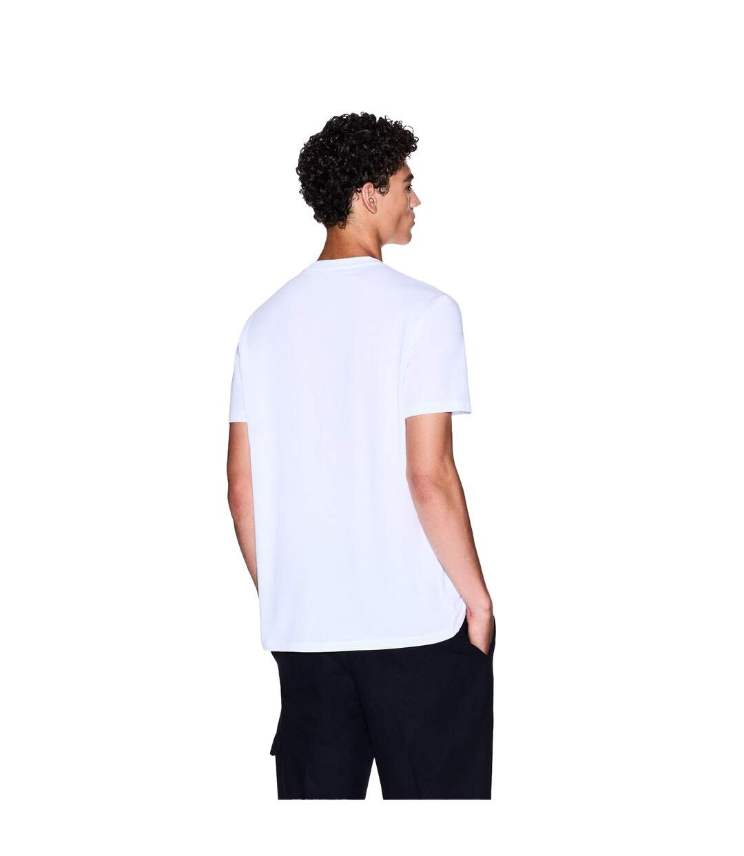 T-shirt Motif/style Logo Homme Blanc Jaune Or Armani Exchange-4
