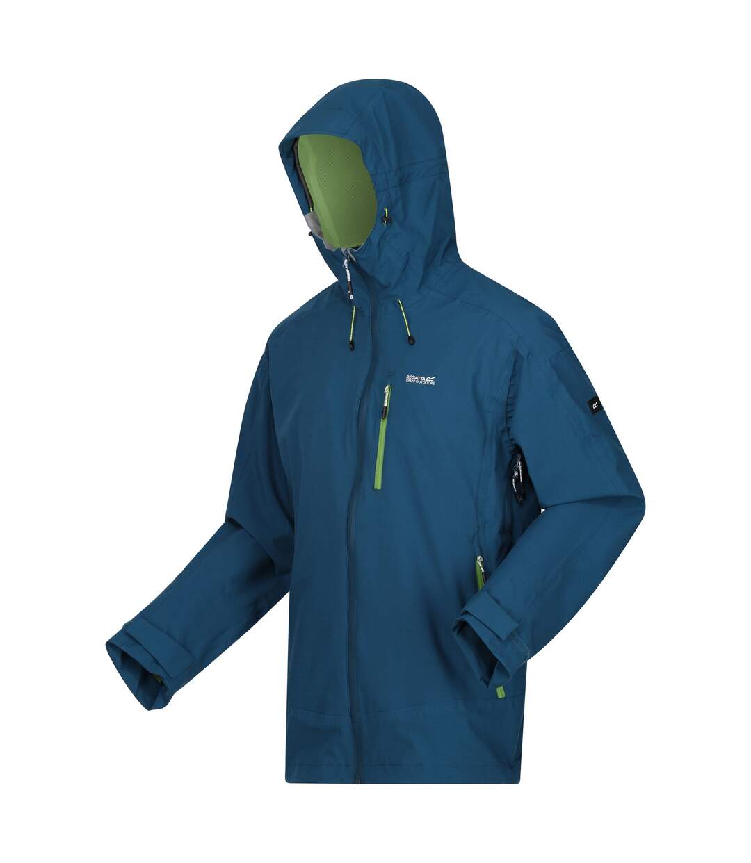 Veste imperméable okara homme bleu marocain / vert piquant Regatta-3