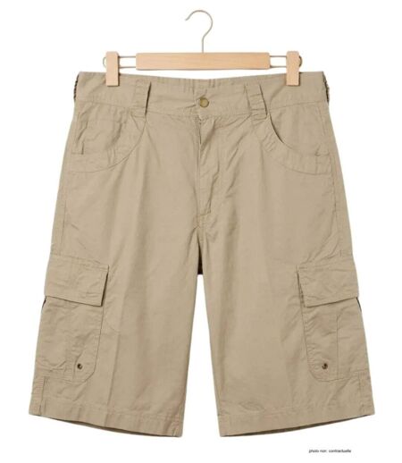 AXXANO AE1103S Bermuda uni en coton pour un look d'été décontracté et élégant