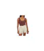 Womens/ladies Lace Trim Ribbed Bodysuit Chocolate Brave Soul-1
