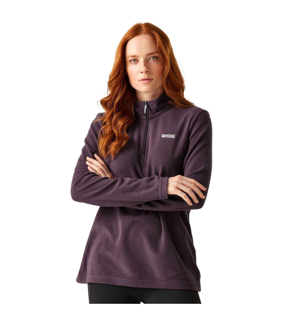 Great Outdoors Womens/ladies Sweetheart 1/4 Zip Fleece Top Deep Plum Regatta-2