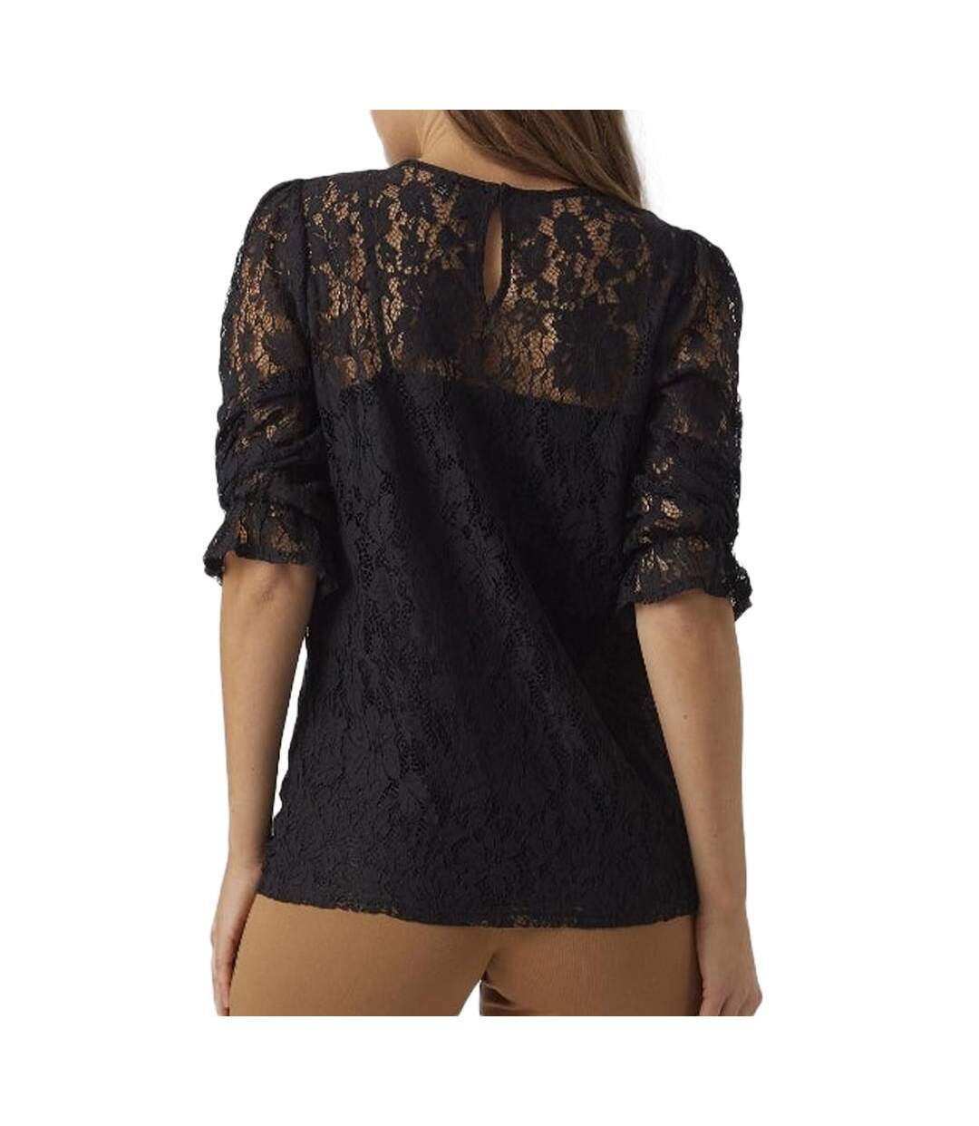 T-Shirt Noir Femme Vero Moda Maternity Lace Top - L