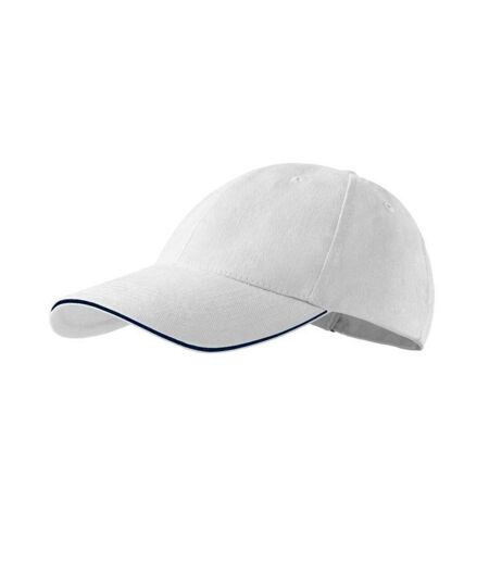 Casquette De Baseball Motif/style 6 Panneaux Blanc Malfini