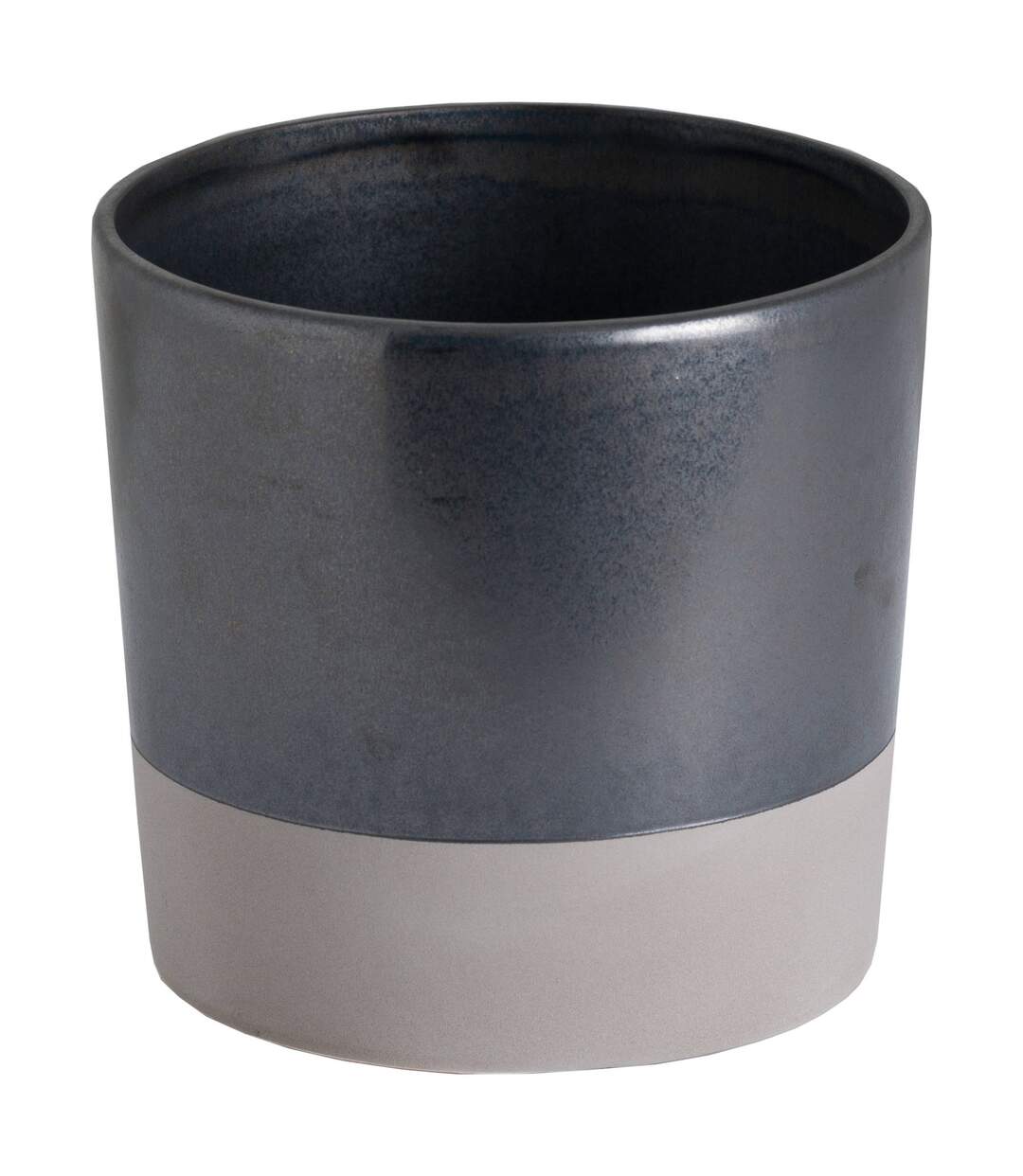 Metallic ceramic planter l grey Hill Interiors-1