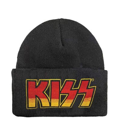 Unisex Adult Classic Logo Kiss Beanie Black Amplified