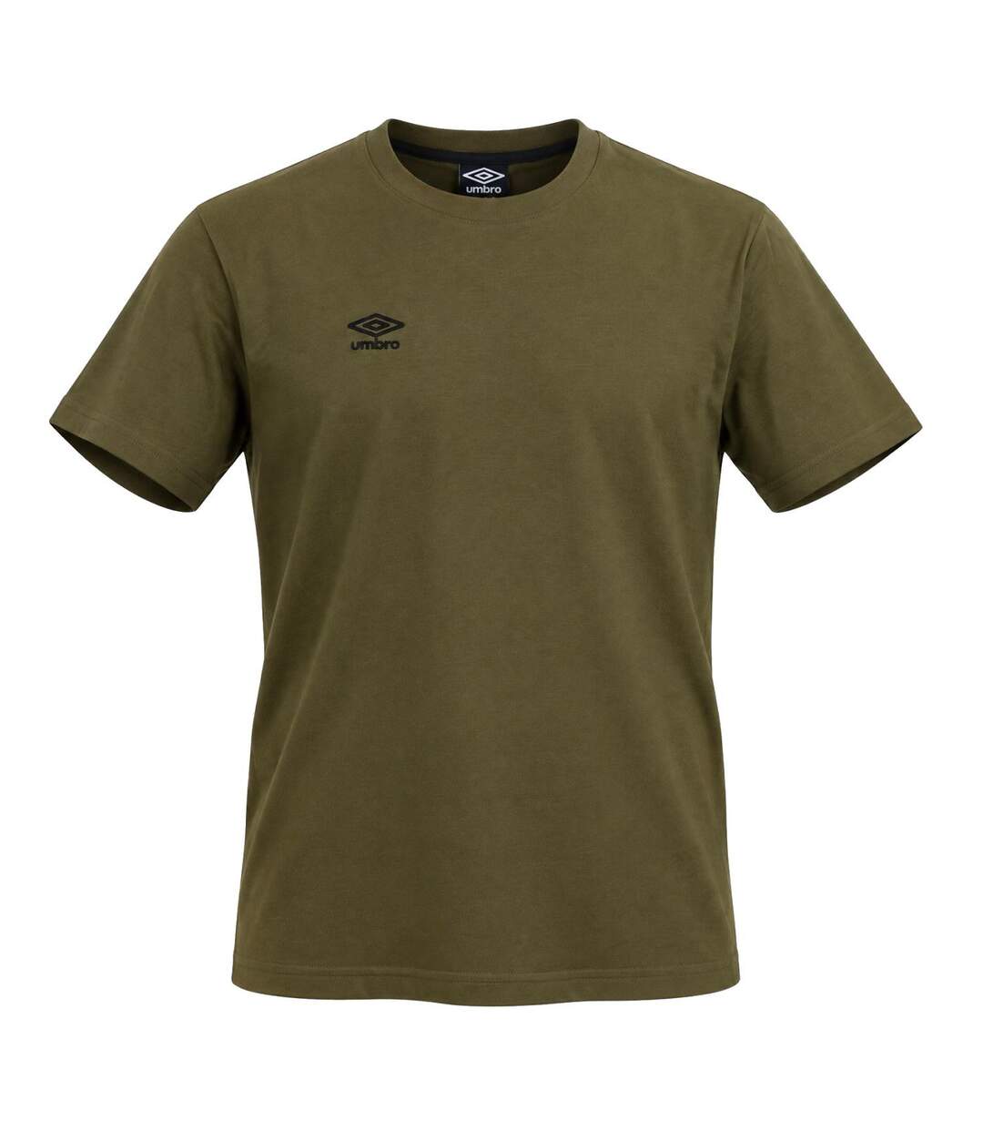 T-shirt homme uni col rond regular en coton avec logo brodé 618290 Umbro-1